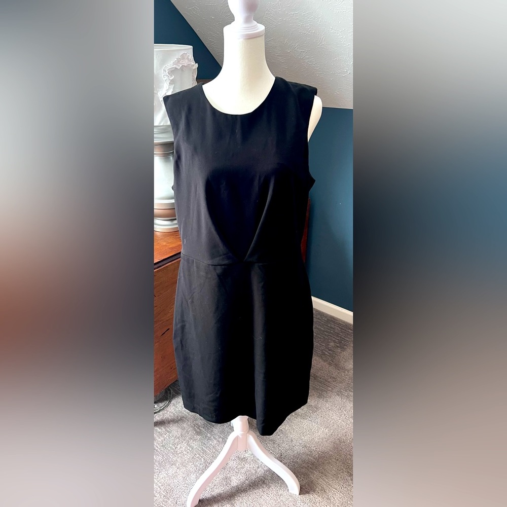 Black Dress Pleated front